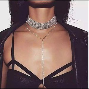 Women T Logan Clavicle Crystal Choker Necklace